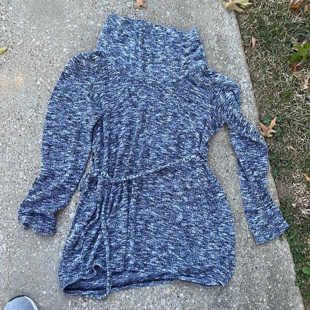 Oh Baby Maternity cowl neck sweater with tie